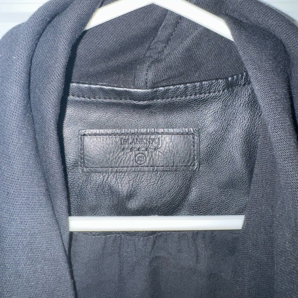 Women's Blank NYC Black Jacket with Faux Leather Sleeves - Picture 2 of 4